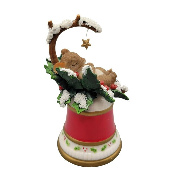 Charming Tails Ceramic Bell Wishing You The Holiday of Your Dreams Christmas - Picture 1 of 8